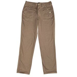 Saint + Sofia Tan Gwen Chino Pant Trousers Sz 8